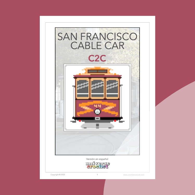 C2C patron crochet pattern ganchillo san francisco cable car tram