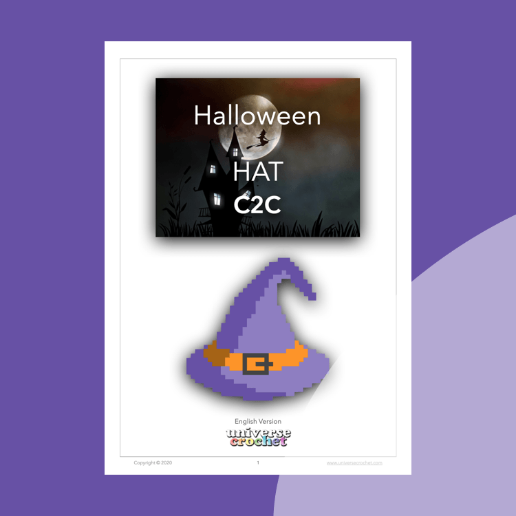 patron crochet pattern ganchillo halloween hat sombrero