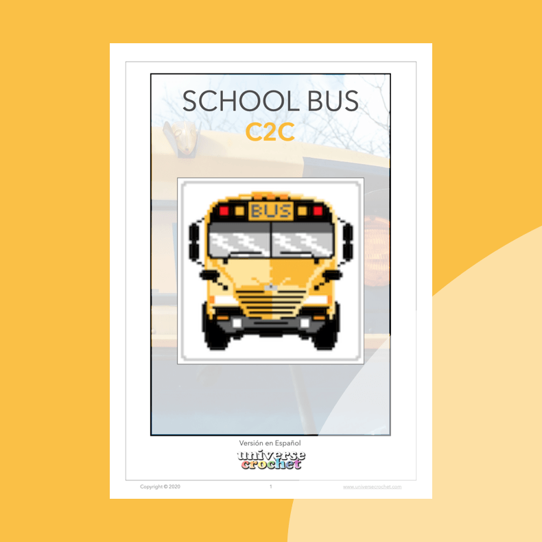 C2C patron crochet pattern ganchillo school bus