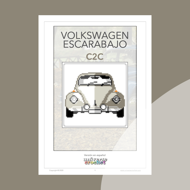 volkswagen beetle escarabajo crochet pattern ganchillo