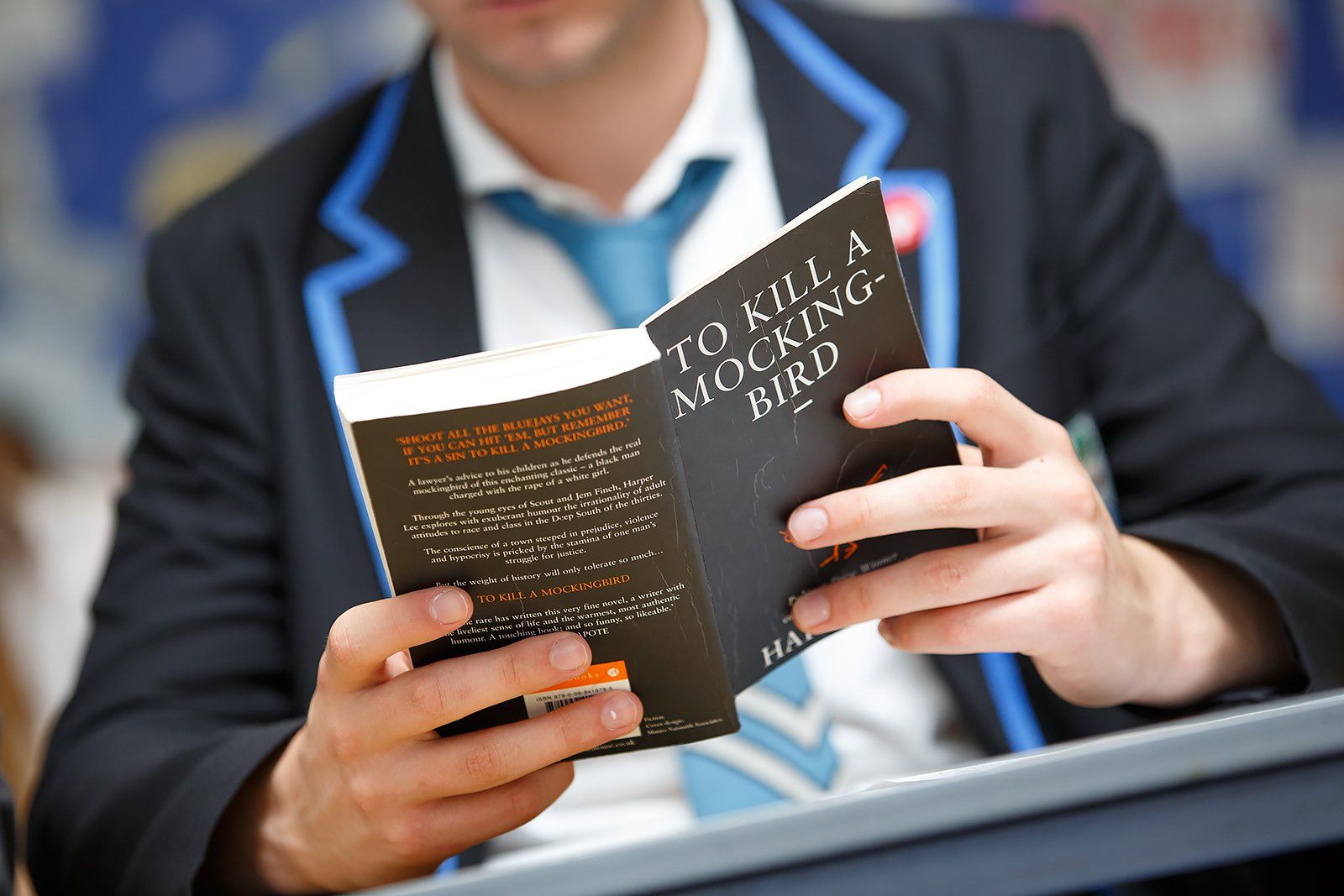 close up hands with book