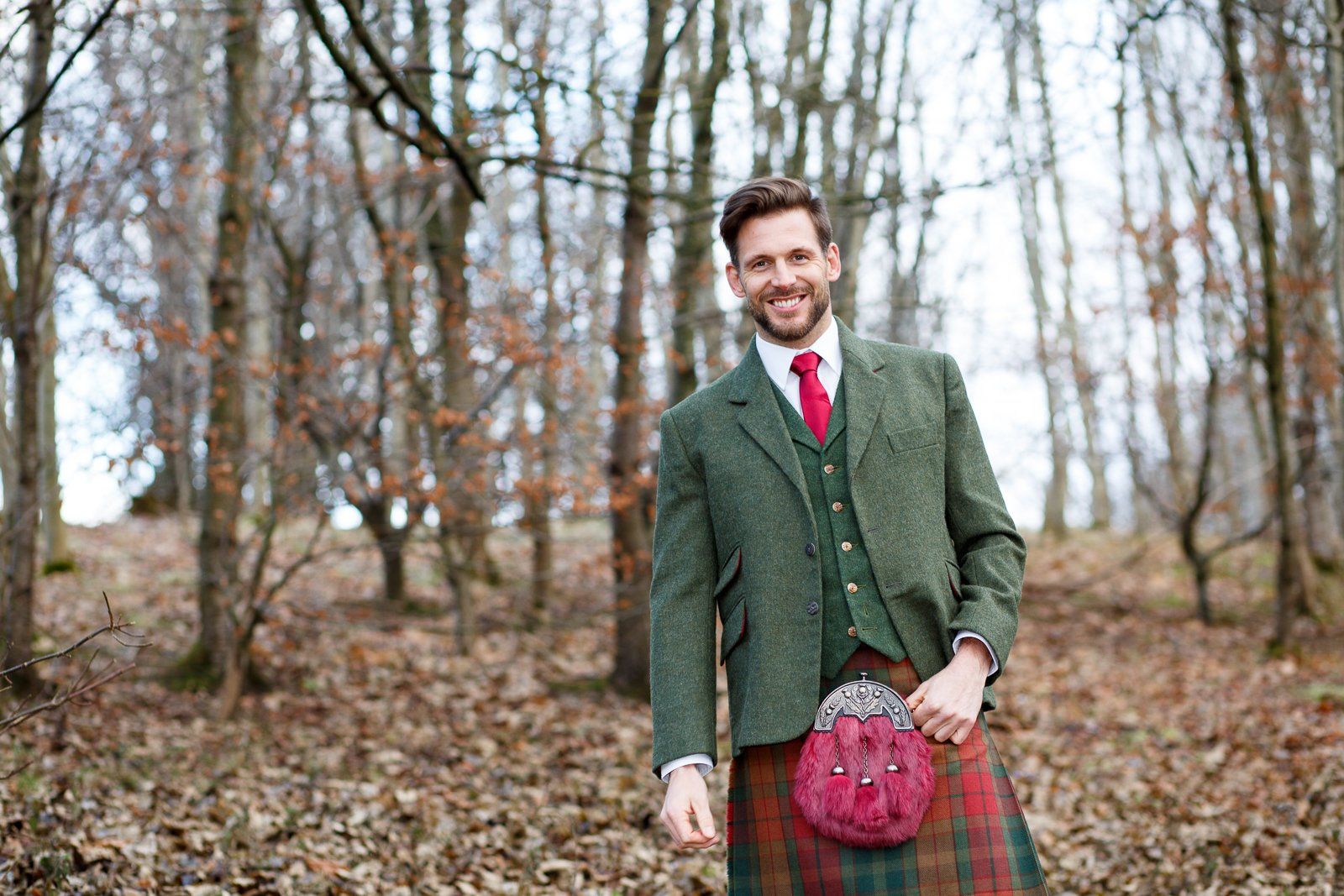 male model in kilt