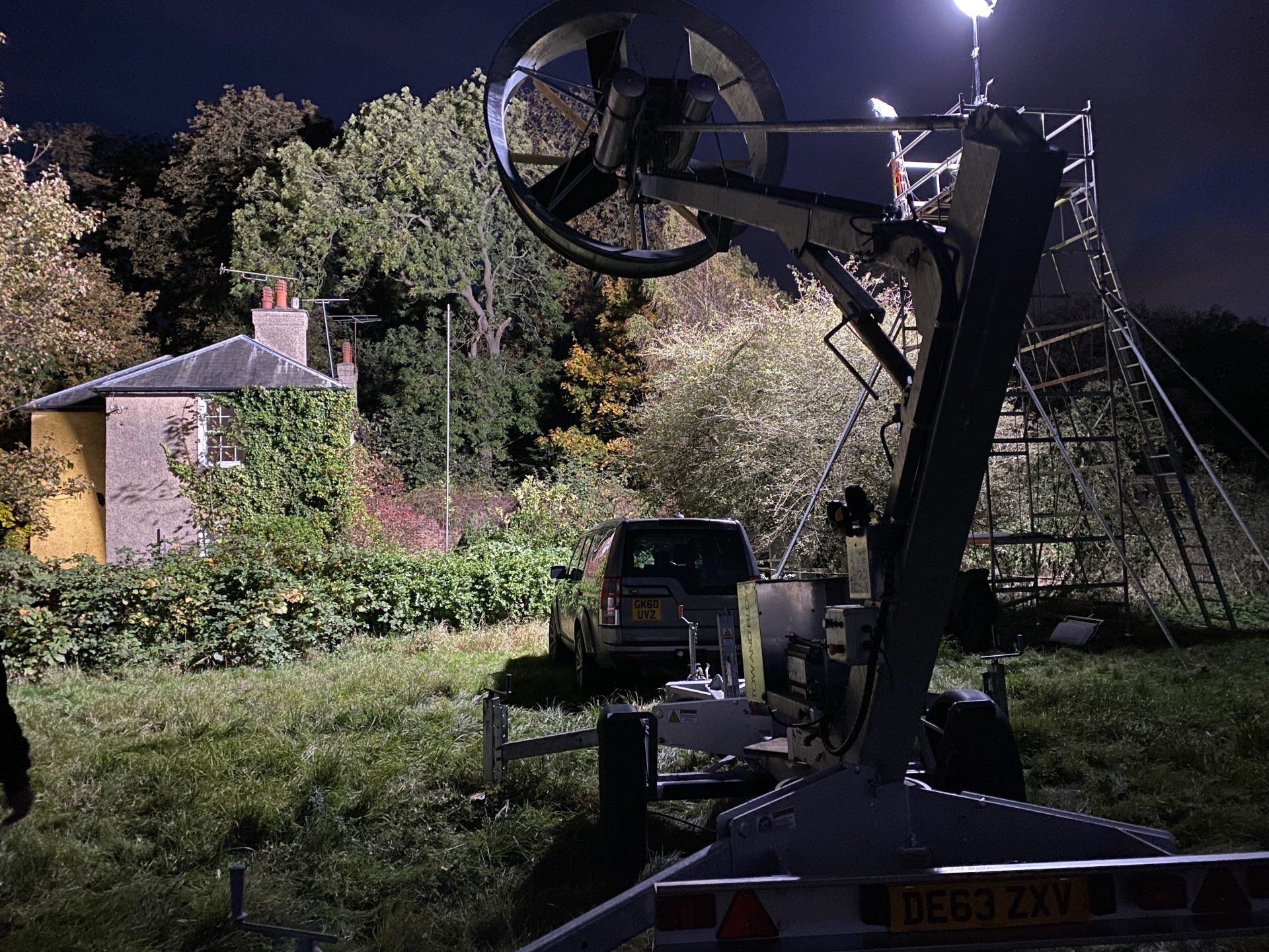 FilmSFX Tow and Blow Storm Fan on location