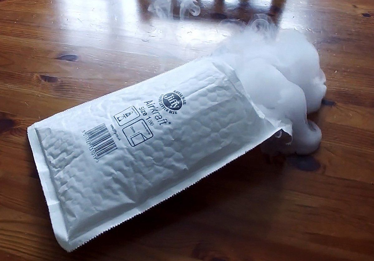 FilmSFX miniature wireless remote fog machine for suspicious package effect