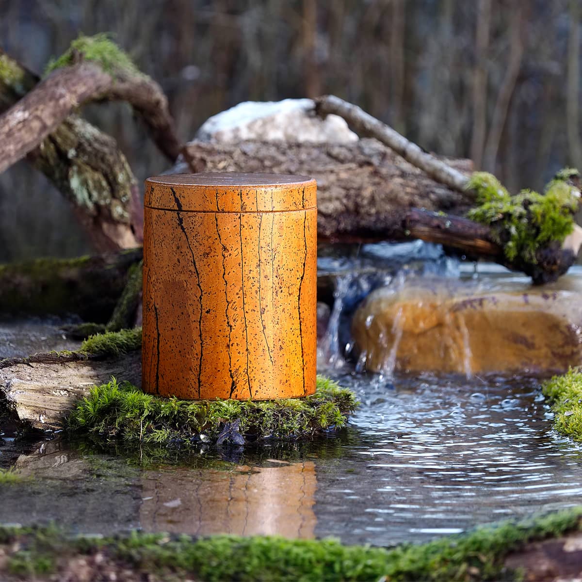 KU-3020-HB Tierurne aus Kork hellbraun gebeizt