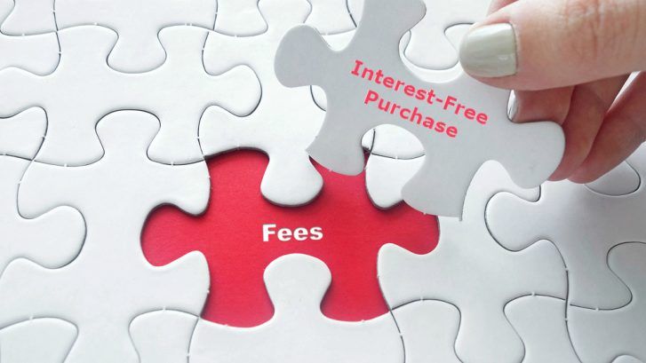 Interest free - hidden fees Interest free - hidden fees