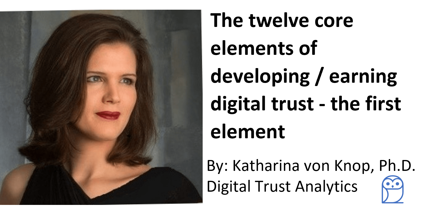 Earning Digital Trust, Buildng Digital Trust, Aufbau von digitalen Vertrauen, Trustworthiness