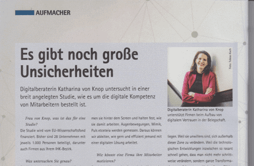 Interview: Digitales Vertrauen aufbauen Digitale Transformation umsetzen, Neue digitale Geschäftsmodelle entwickeln