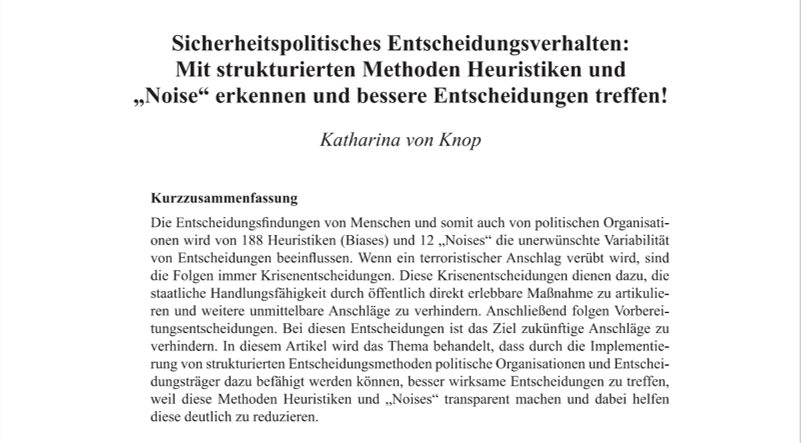 Digitales Vertrauen, Terrorismus, Counterterrorism, Cybersecurity Saefty