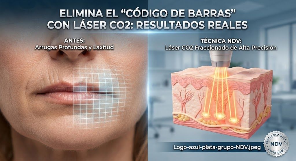 Juan, formador de NutriDermoVital, explicando mediante un esquema técnico 3D cómo el láser CO2 frac.
