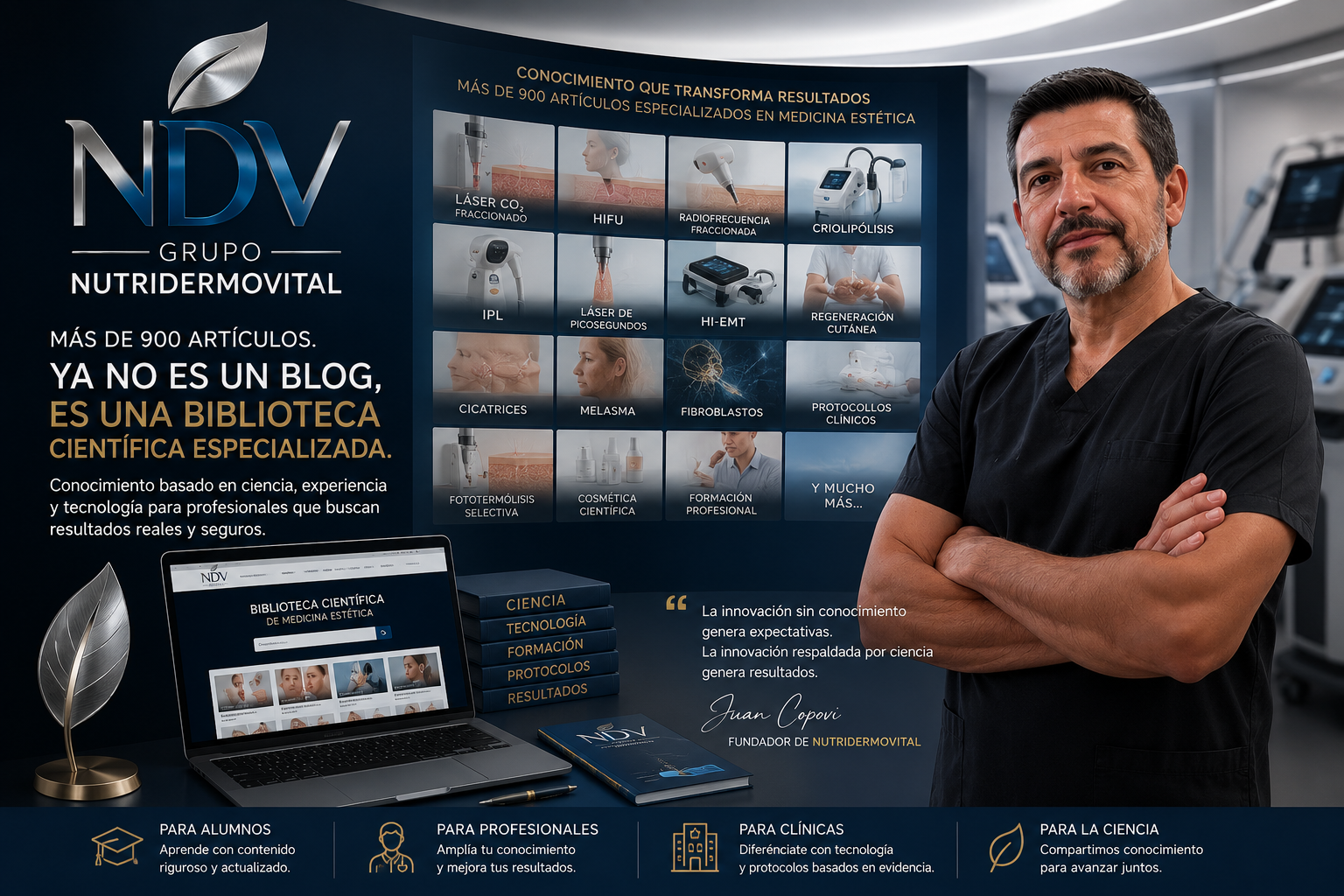 NutriDermoVital en una biblioteca científica de referencia para estudiantes y profesionales