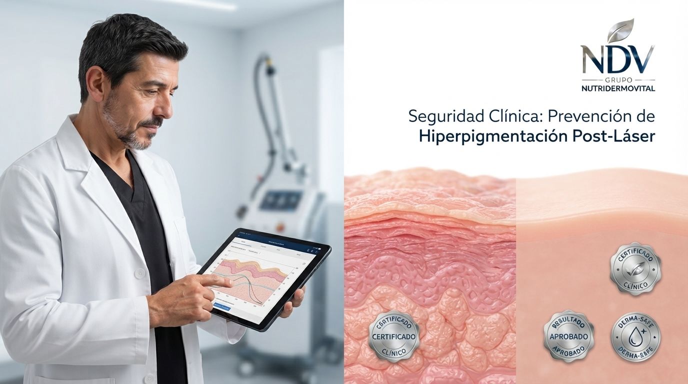 Juan, formador de NutriDermoVital, analizando en una tablet un caso clínico sobre la prevención
