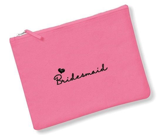pink cotton cosmetic case with