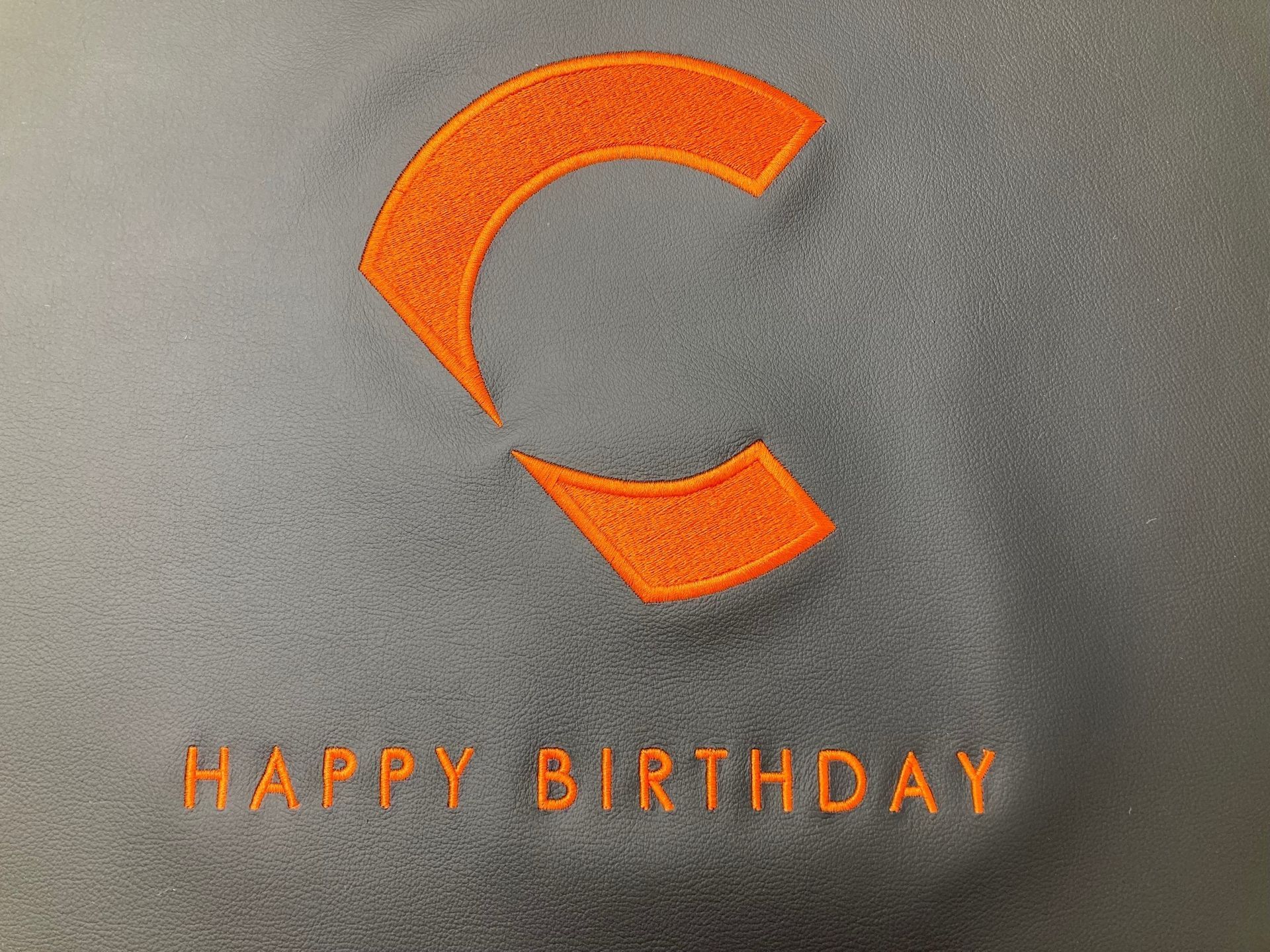 embroidered leather chair