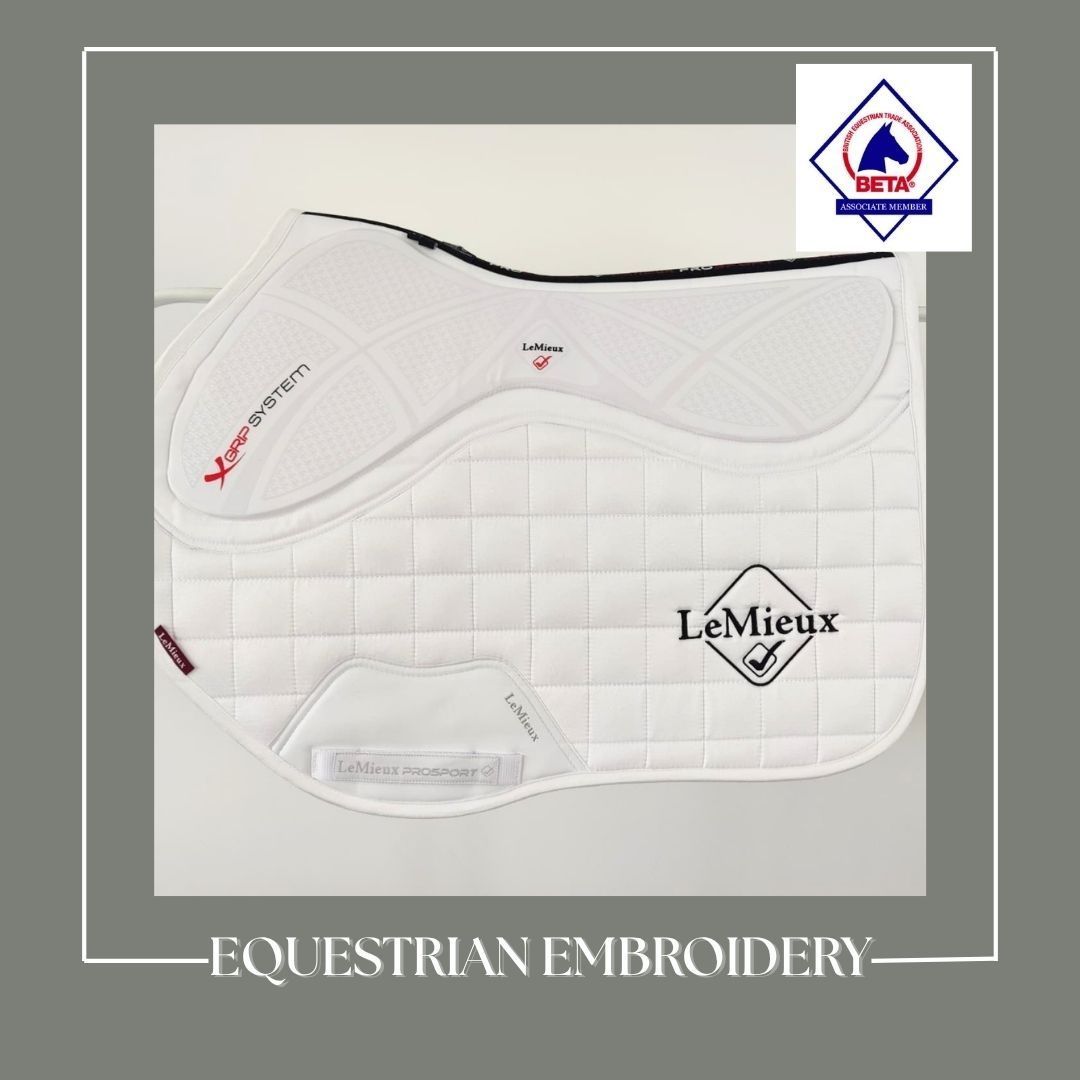 horse blankets, numnahs, horse rugs, riders jackets, kit bags, boot bags, equine embroidery, sponsorships