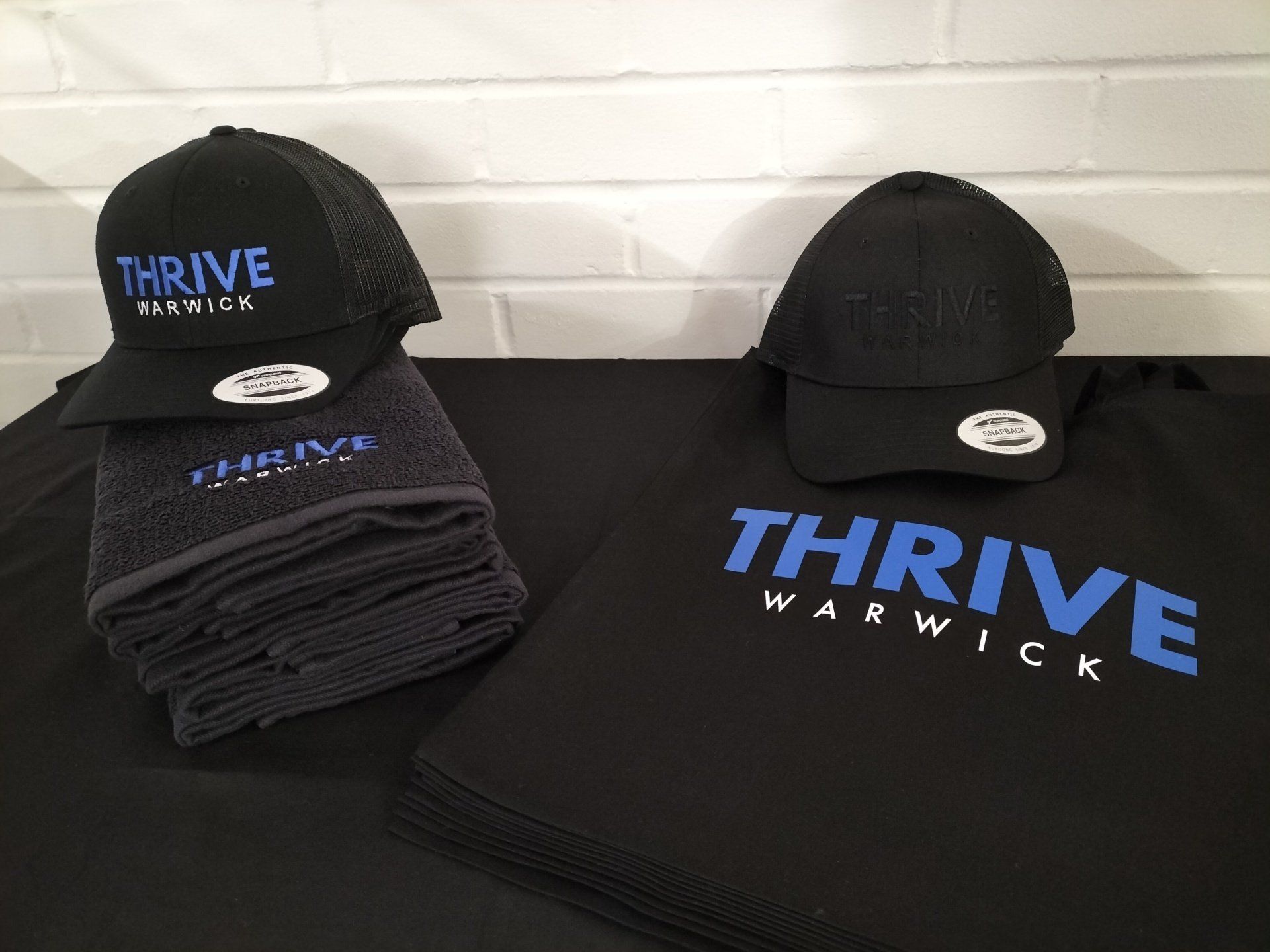 Thrive Fitness, caps, hoodies, shirts, towels