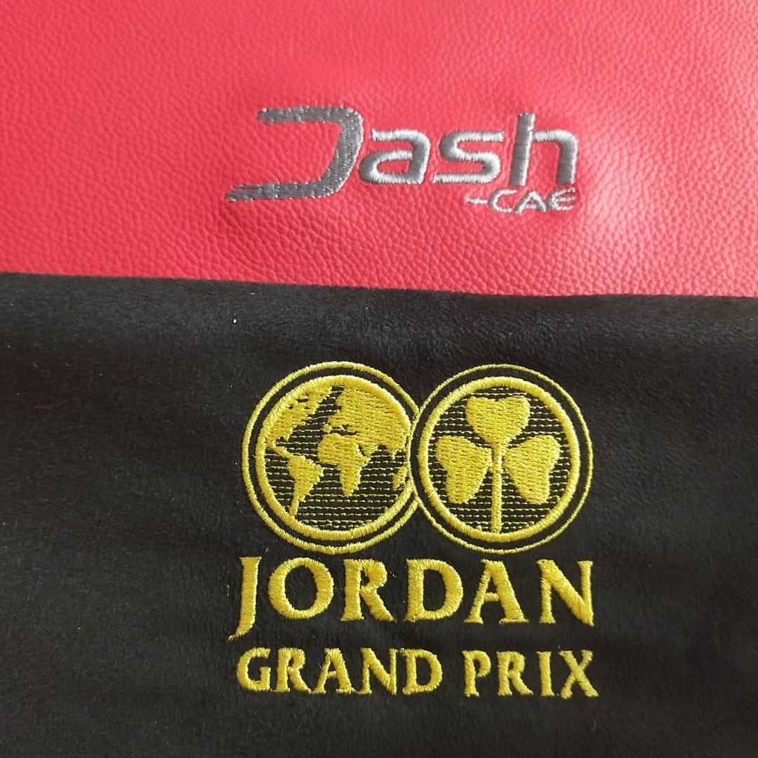 Grand Prix motor vehicle seat embroidery