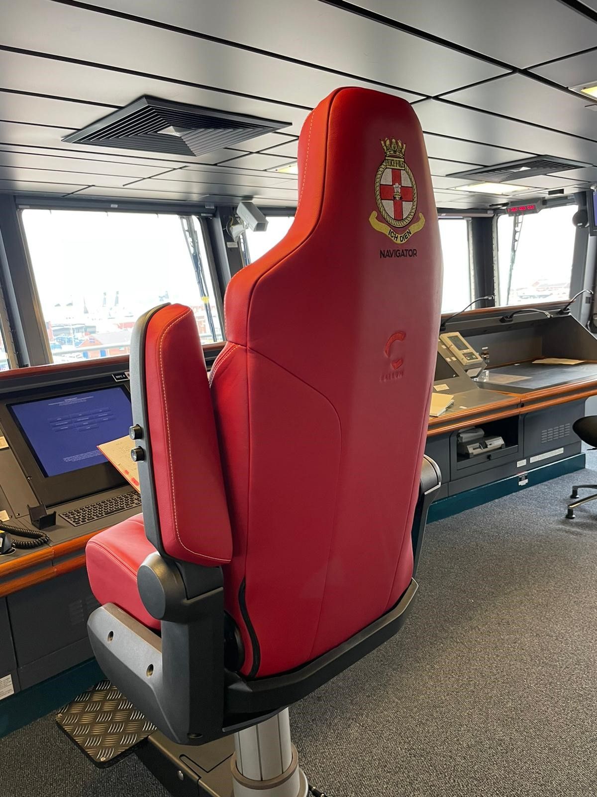 Prince of Wales Aircraft Carrier seat embroidery