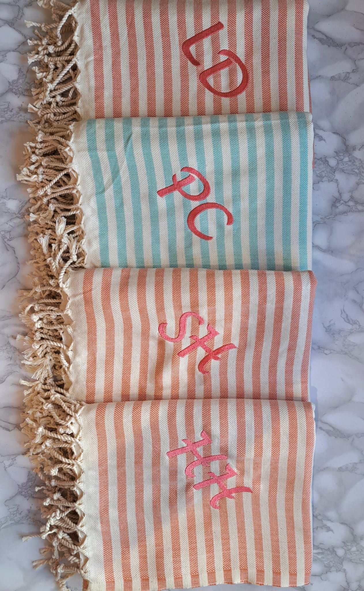embroidered towels, turkish towels, beach towel, personalized towel