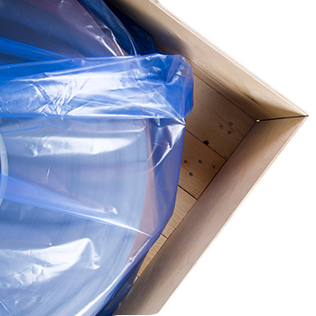 blauer transparenter Beutel mit VCI Wirkstoff