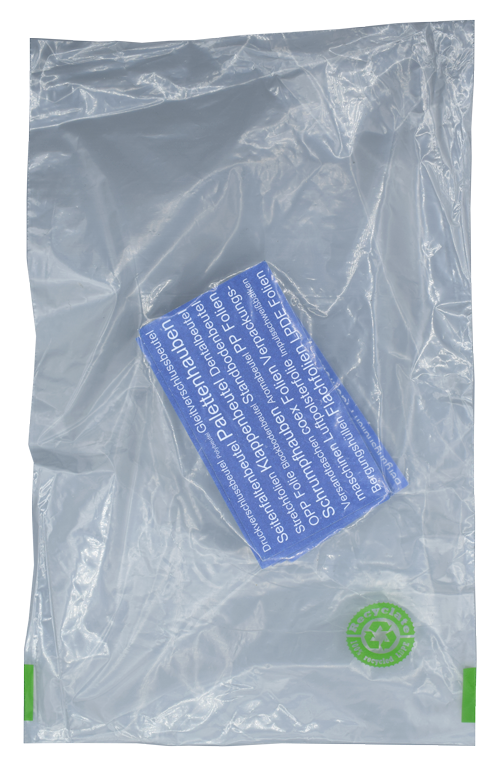 Flachbeutel aus transparenter recycelter Rezyclat Folie