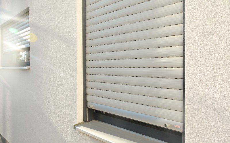 Heruntergelassener Rollladen