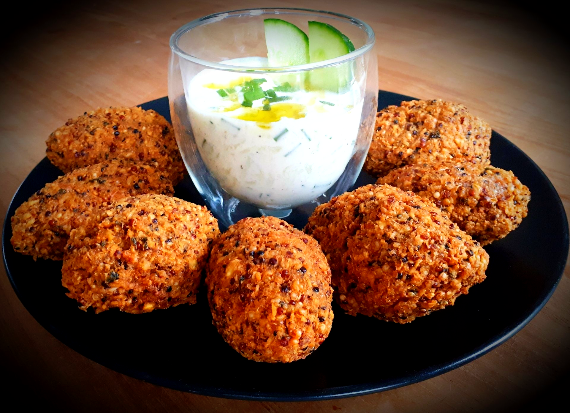 Falafels, pois chiches, quinoa