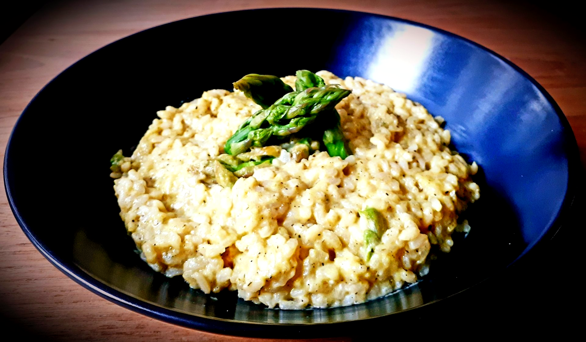 Risotto, riz, asperges vertes, parmesan