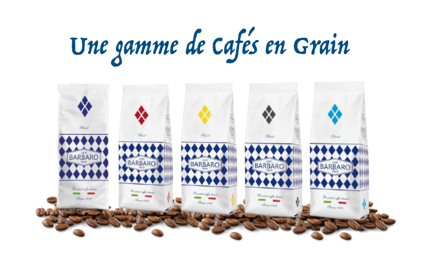 Les cafés en grain de la gamme BARBARO
