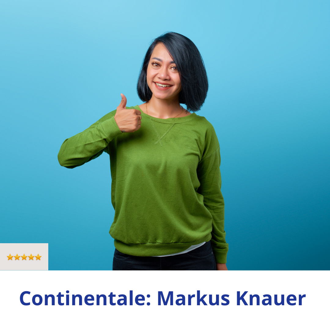 Frau mit Daumen nach oben