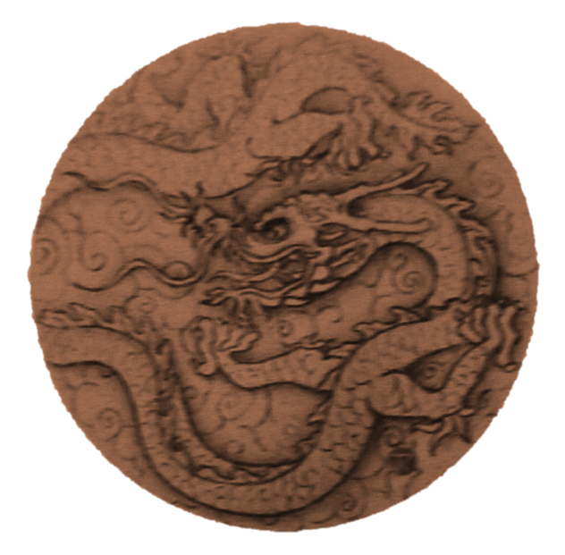 2024 - 36. Treffen in Meißen - Hersteller: Porzellan Manufaktur Meissen - Motiv: Das Jahr des Drachen - Entwurf: Thilo Kügler - - Material: Böttger Steinzeug - Durchmesser: 80 mm -- Auflage: 37