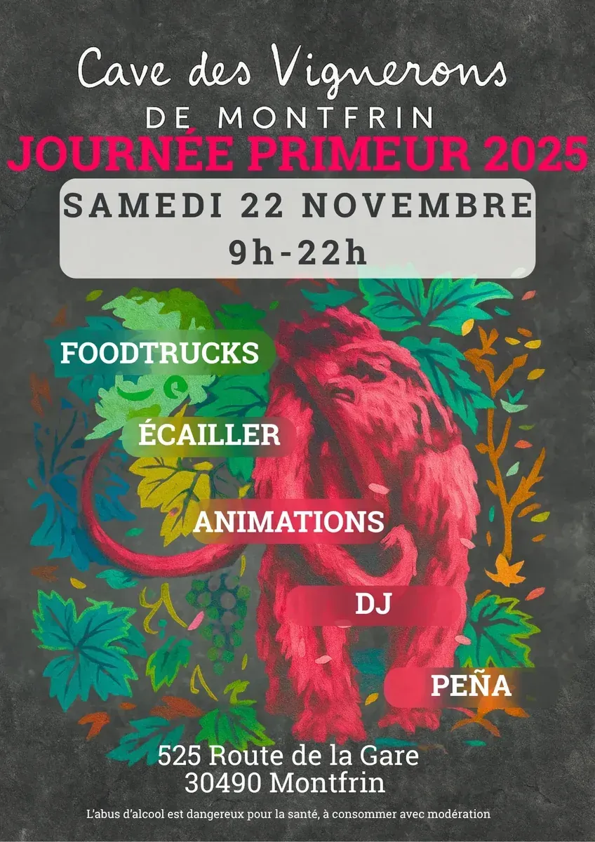 Affiche Journée Primeur – Cave des Vignerons de Montfrin
