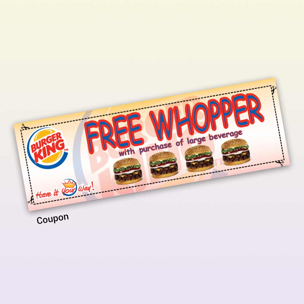 Burger King Stationery Coupon