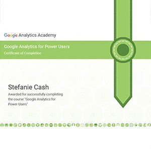 Google Analytics for Power Users Certification