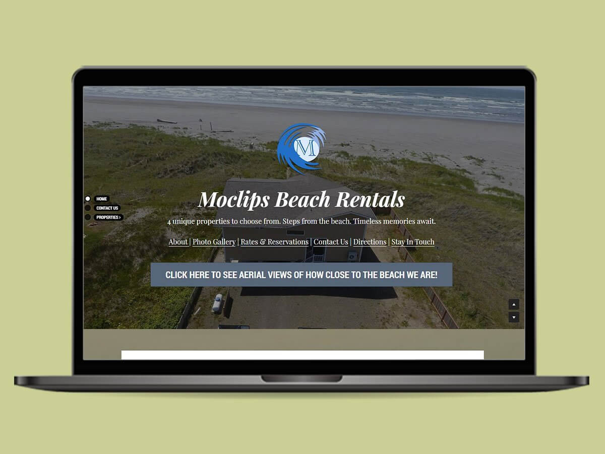 Moclips Beach Rental Website Design After