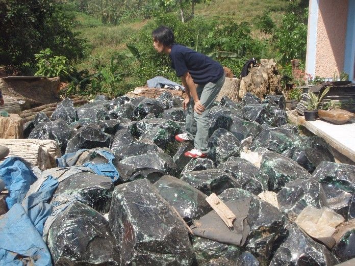 Natürlicher Obsidian Rohstein für handgefertigten Edelsteinschmuck