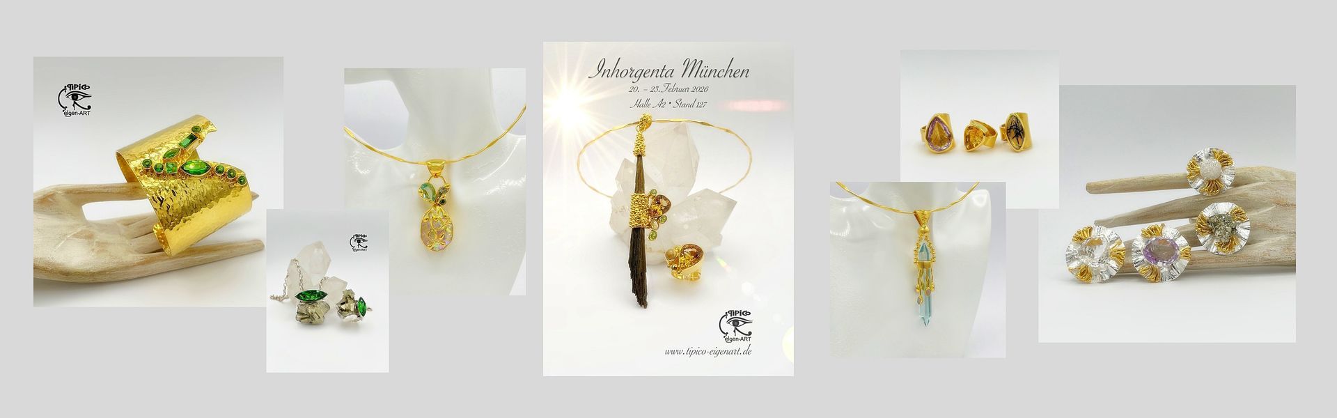 Design-Schmuck Kollektion aus 925 Silber und Edelsteinen