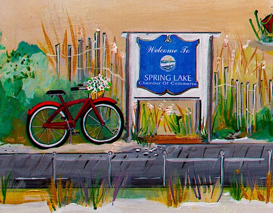 NJ Shore, Spring Lake, Art, Beach art, saving memories, under an umbrella