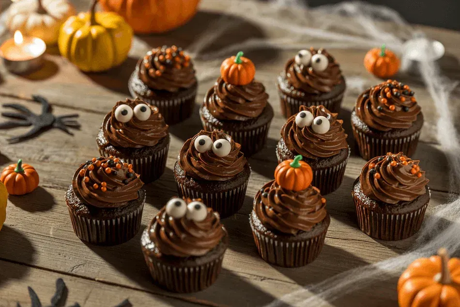 Cupcakes Halloween Sangüi Supermercados – receta fácil con chocolate y decoración terrorífica