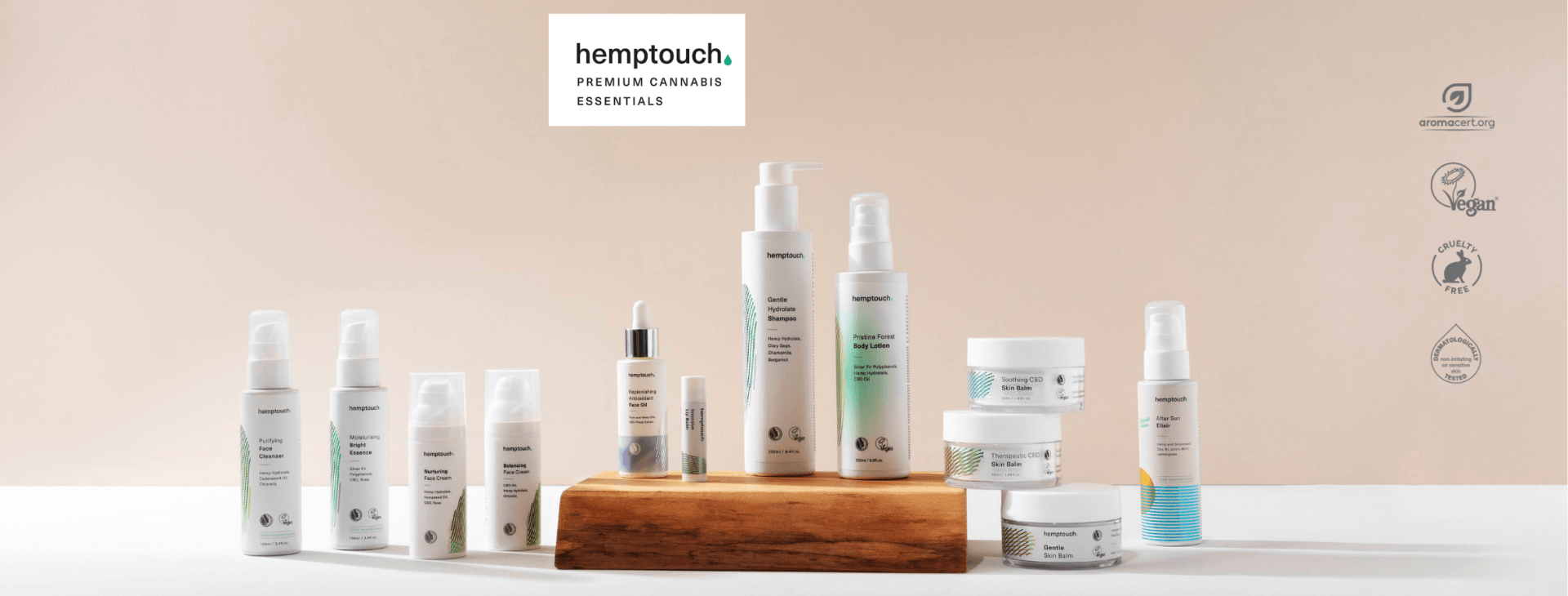 Hemptouch Hautpflege bei Hautproblemen wie Akne, Schuppenflechte und Rosacea.