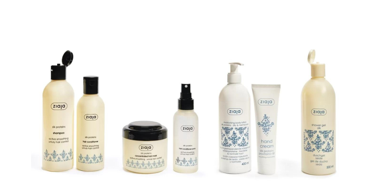 Ziaja Körper- und Haarpflege mit feuchtigkeitsspendenden Seidenproteinen ist für sehr trockene Haut und stumpfes Haar optimal.