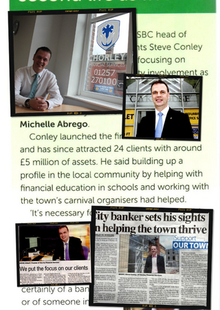 Steve Conley setting up Chorley Financial Services.