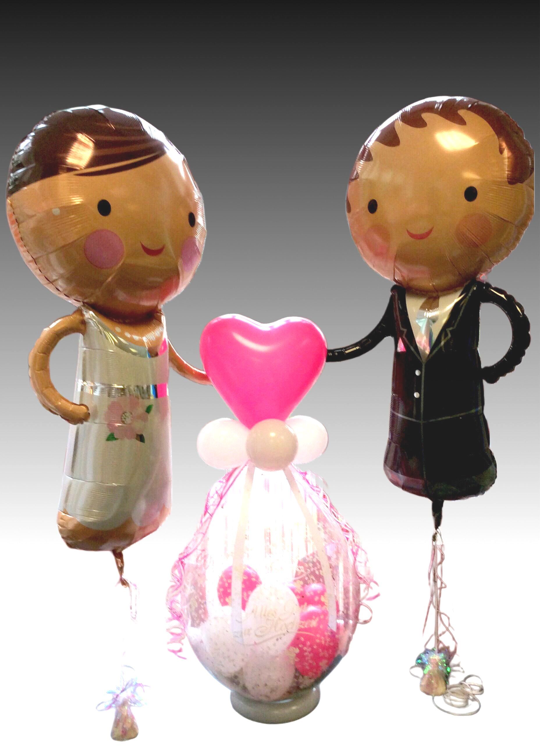 brautpaar mit geldballon-folienballon- 1m-