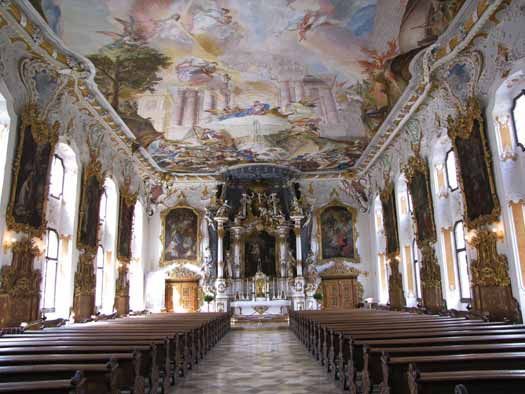 Innenansicht Asamkirche Maria de Victoria, in Ingolstadt