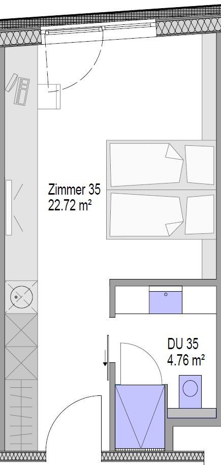 Grundrissplan Doppelzimmer Superior Cityhotel Neumarkt