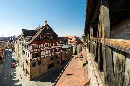 Blick auf die Altstadt in Nürnberg