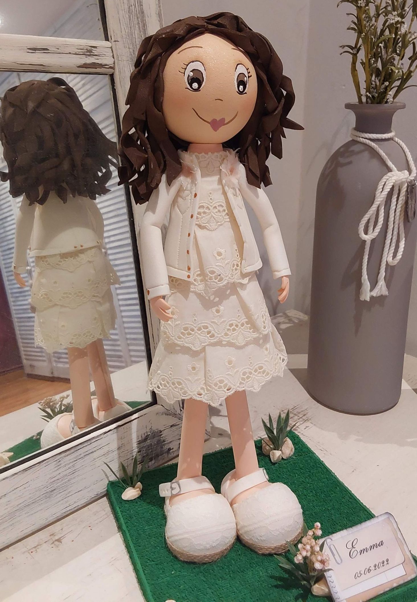 fofuchas personalizadas, fofuchas personalizadas de comunion, fofucha de comunion, fofucha comunion con cazadora,