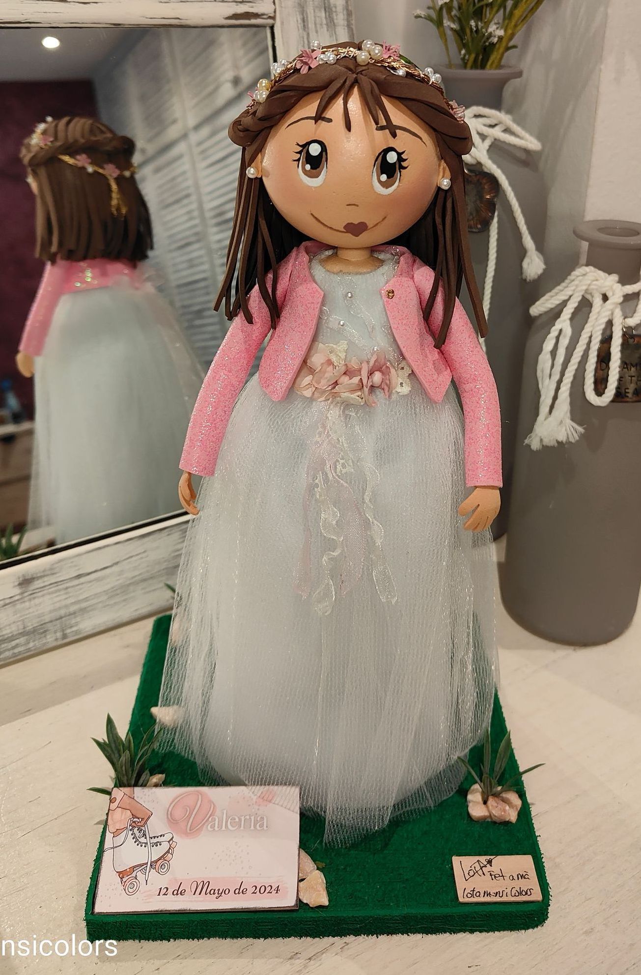 Fofuchas personalizadas de niña de comunión con vestido blanco
fofucha con vestido de noche, fofuchas personalizadas,
fofucha personalizada