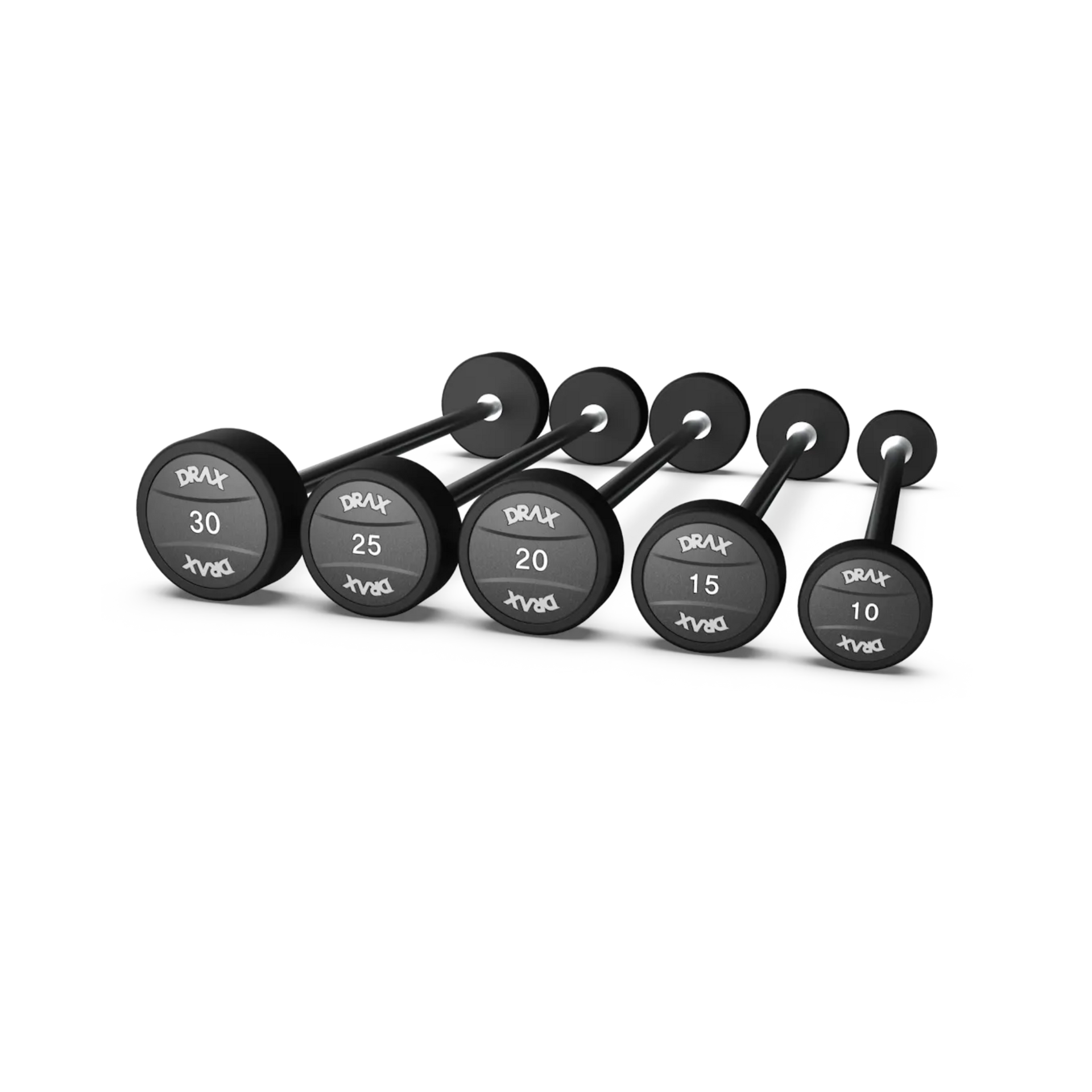 DRAX - Rubber Barbell 10kg - 30kg in 5kg Increments