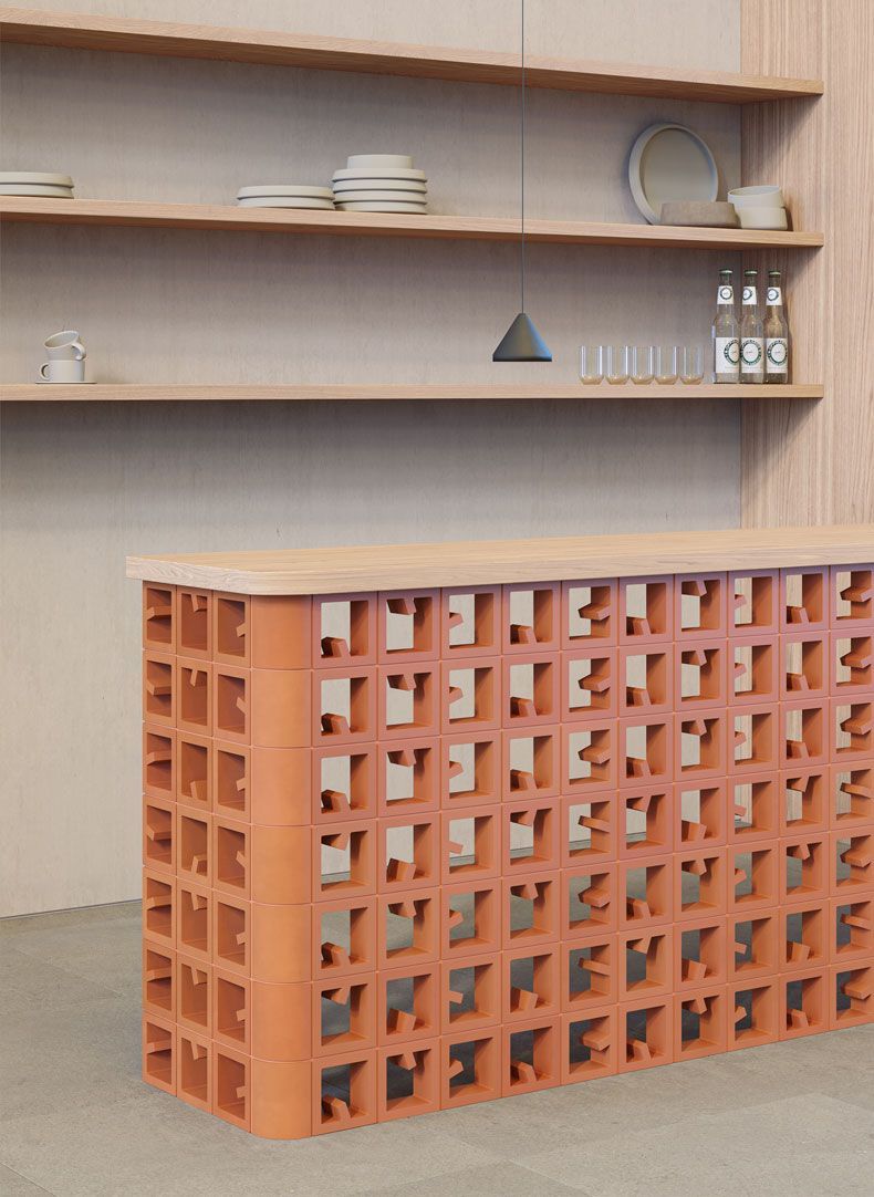 Archi.cotto used to make a kitchen island